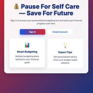 Digital Budget Savings Calculator | Money Management | Create a Budget  | Financial Planning Digital Calculator | Pause For Self Care