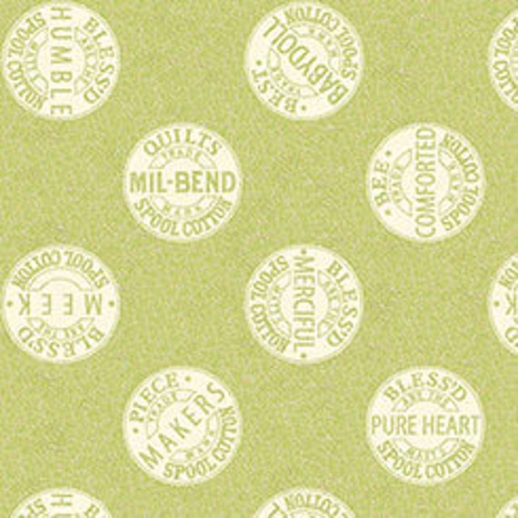 QT Sewing Seeds 2 23/" Fabric Panel J Wecker Frisch Blocks Beige