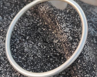 Handmade Heavy Sterling Silver Bangle, Chunky Solid Jewelry