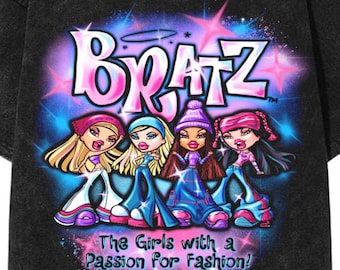 Bratz Passion for Fashion PNG, Vintage Y2K Airbrush Bratz Dolls Digital Download, Retro 2000s Shirt Design, Girly Aesthetic,Instant Download