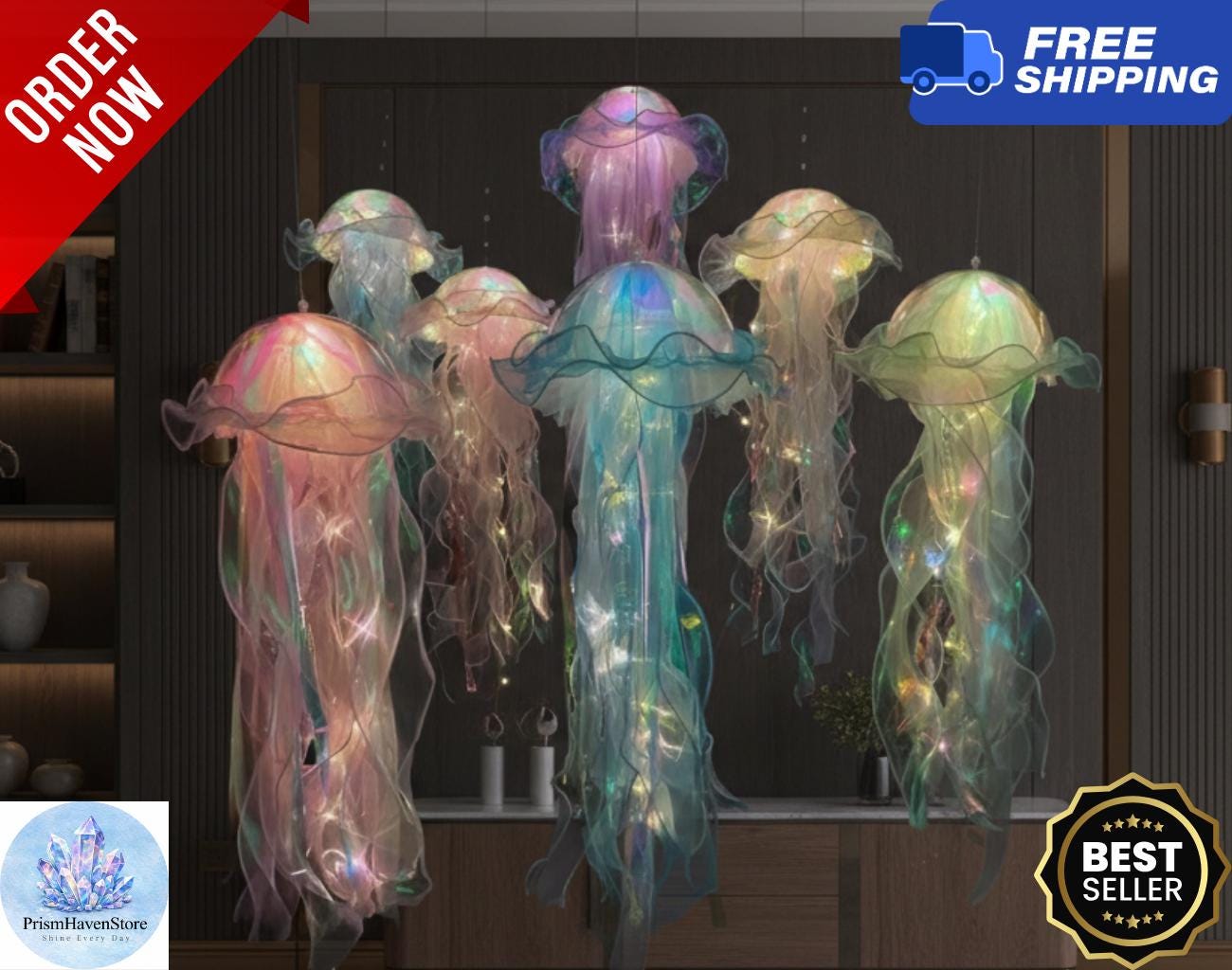 Hanging jellyfish lamp - Etsy 日本