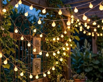 Warm Globe String Lights: USB Batteriebetriebene Lichterkette Schlafzimmer, Hochzeit, Terrasse, Party Dekoration