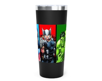 Superhero Collage Tumbler | 22oz Copper Vacuum Insulated Tumbler