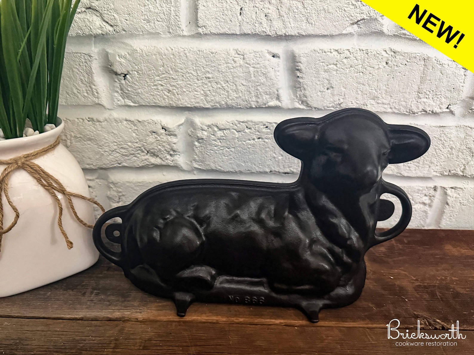 Griswold Lamb Cake Mold No. 866 — Matching Halves 921 & 922