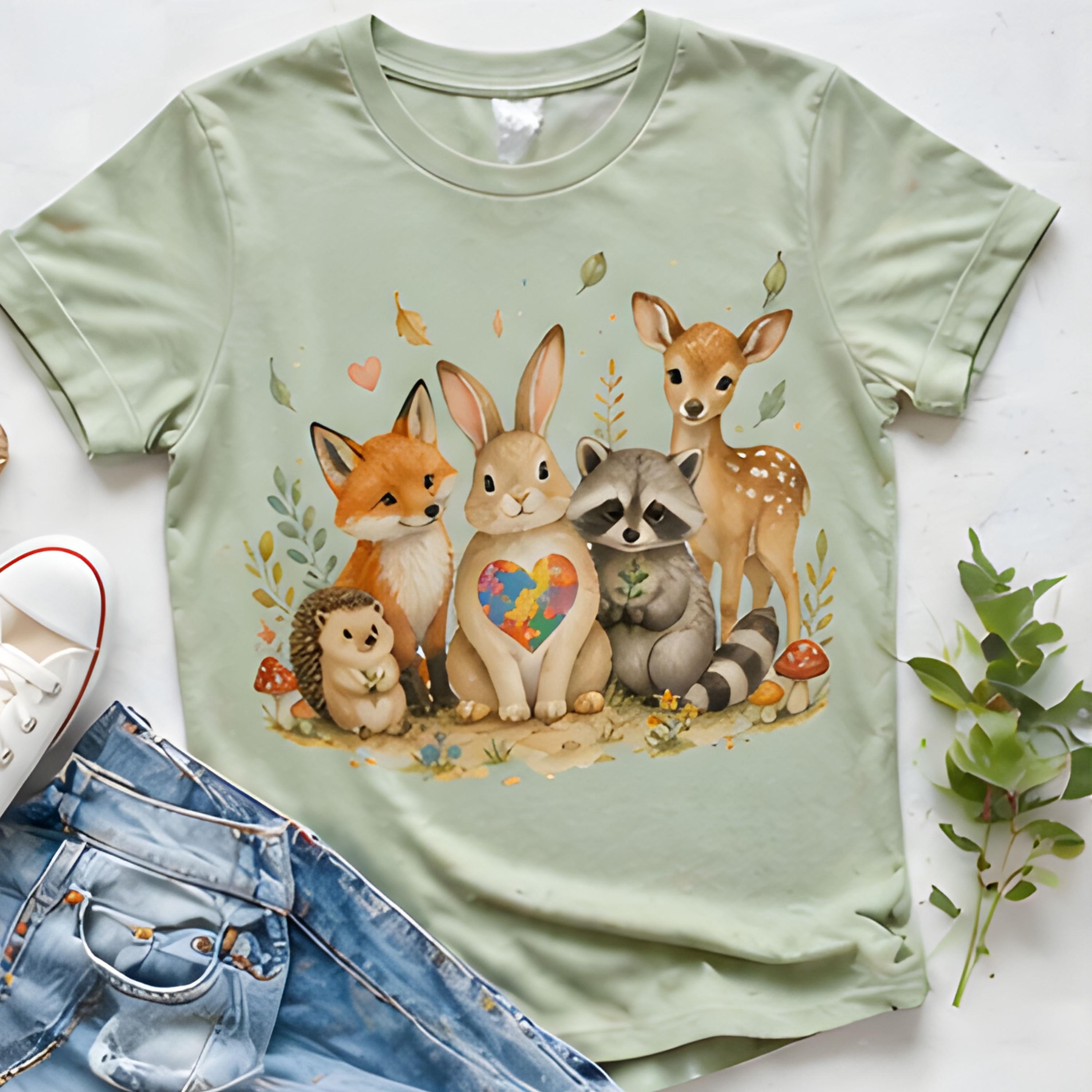 Autism Awareness PNG, Different is Beautiful Woodland Animals ...