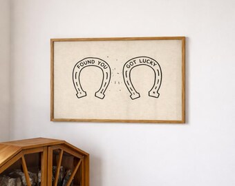 Cowboy minimalistische hoefijzerprint, moderne westmuurkunst, girly cowgirl, decor, zuidwestelijke poster, digitale download