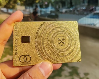 Custom Engraved Gold Metal Card | Stainless Steel Wallet Card, Novelty Design