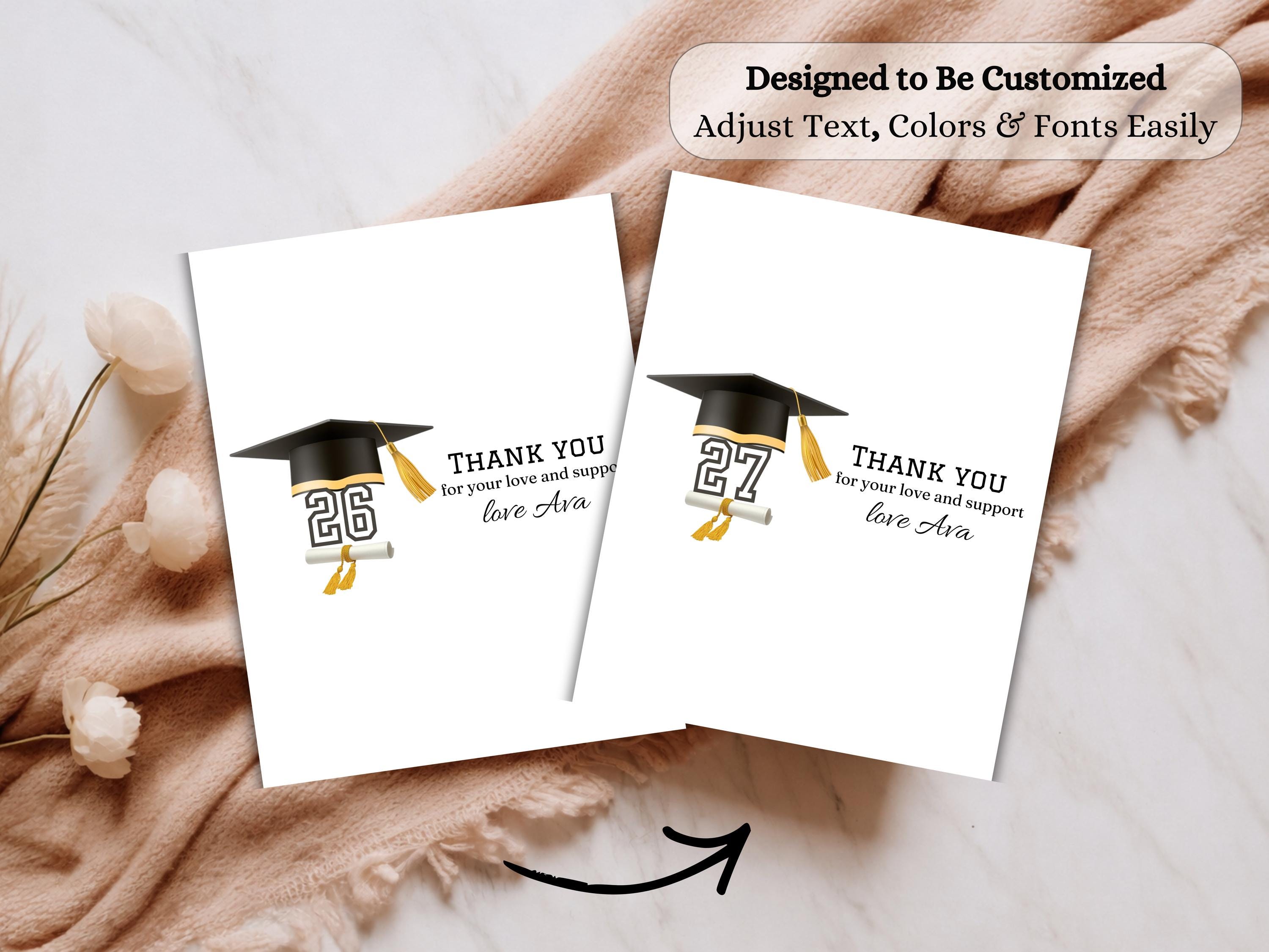 Editable Graduation Chocolate Bar Wrapper Template, Class of 2026 Candy ...