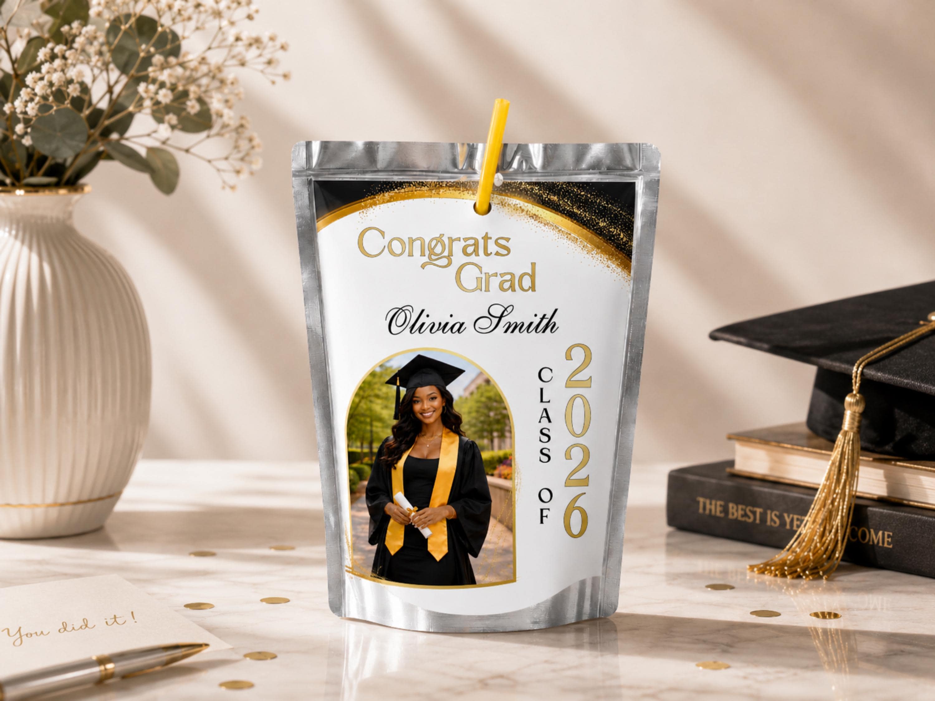 Editable Graduation Capri Sun Label Template, Class of 2026 Juice Pouch ...