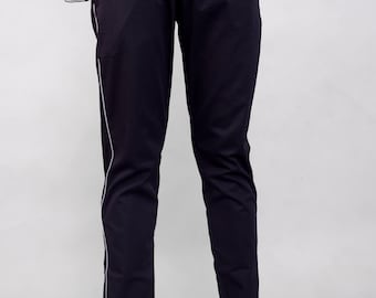 Pantalones lisos de sarga para hombre / Pantalones utilitarios con cintura elástica / Pantalones de trabajo minimalistas / Pantalones casuales de uso diario