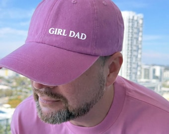 Personalized Dad Hat for Father’s Day, Custom Baseball Cap for Dad, Girl Dad Hat, Est Dad, Heat Press Print Gift