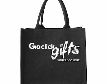 Custom Logo Tote Bag Bulk | Branded Tote Bags for Business | Corporate Event Tote Bag | Conference Gift Bags | Company Logo Tote