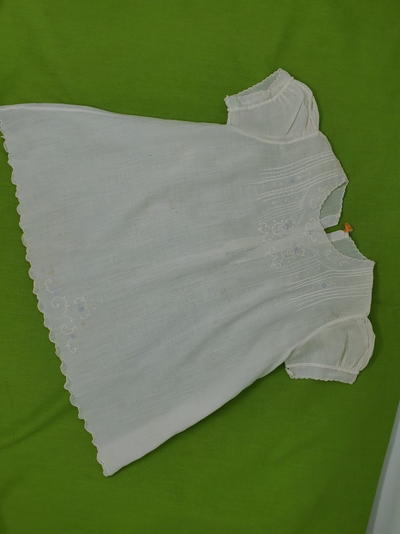 Vintage baby girl dress antique linen baby clothes