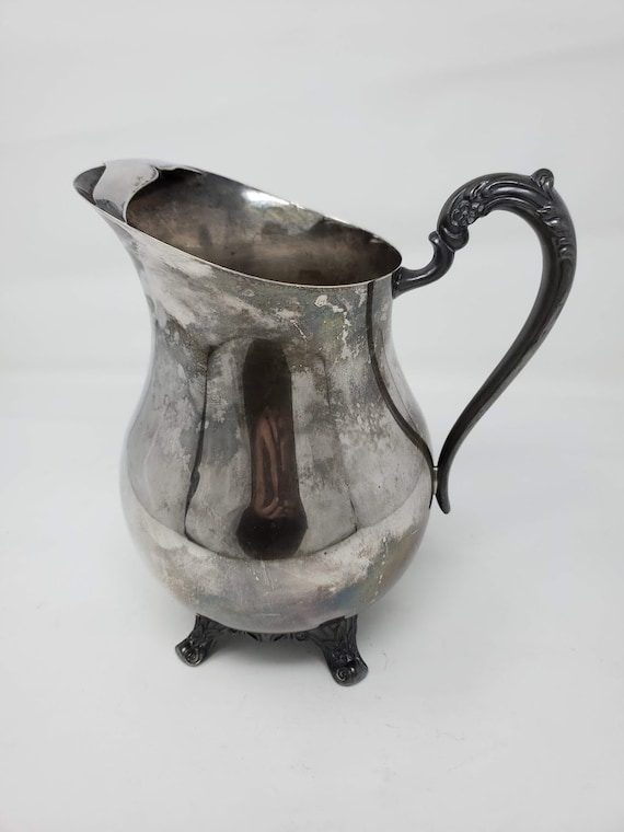 Vintage silver plated water best sale pitcher