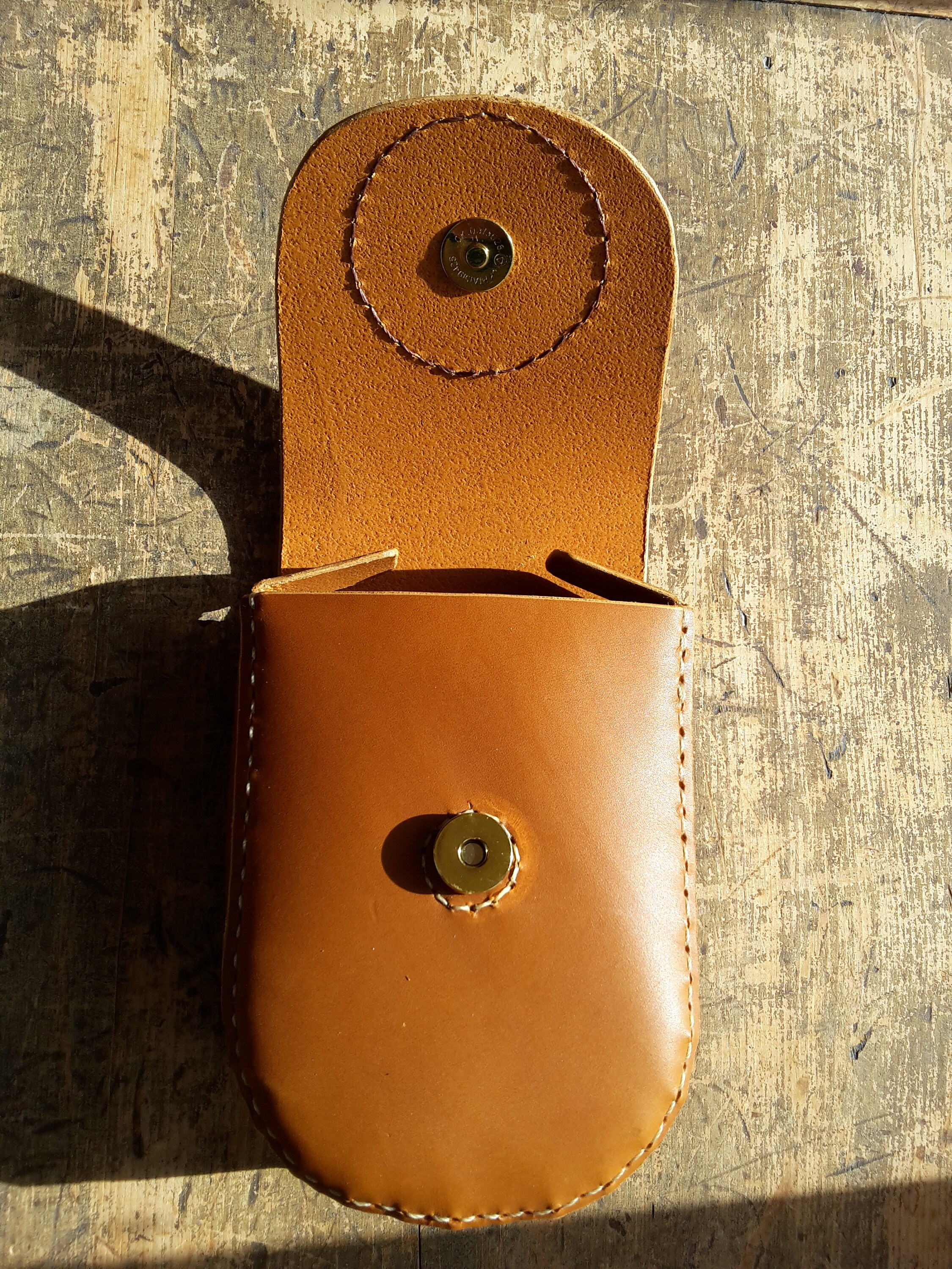 Bronze Leather Belt Bag with Medallion Celtic Medallion Small Leather Belt Bag - Etsy main image 3