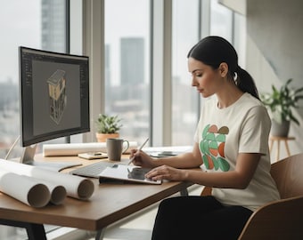 Abstract Geometric Shirt, Wearable Art Tee, Mid Century Modern Graphic, Modernist Apparel, Earth Tone T-Shirt, Brazilian Design Art