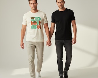 Minimalist Geometric Shirt, Mid Century Modern Tee, Abstract Architectural Art, Earth Tone Graphic, Bauhaus Apparel, Wearable Art