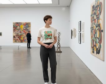 Minimalist Geometric Shirt, Abstract Architectural Tee, Brazilian Design Art Apparel, Earth Tone Graphic Tee, Modern Abstract T-Shirt