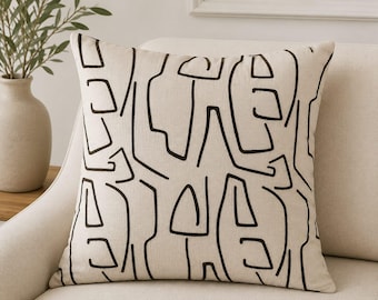 Modern Abstract Cotton Cushion Cover