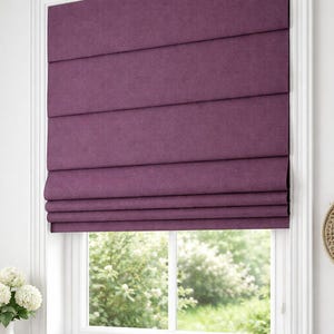 Handmade Cotton Roman Shade Custom Size Flat Fabric Window Treatment