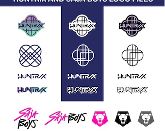 SAJA Boys & Huntrix Logo SVG Bundle | K-Pop Anime Logo Dateien | ai , eps , svg , png , pdf , jpg | Cricut Sublimation
