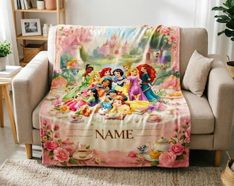 Personalized Princess Dream Blanket Soft Throw, Custom Name Gift