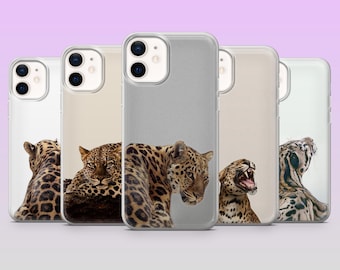 Leopard Phone Case Animal Glamour Cover for iPhone 17Pro, 16, 15, 14, 13, 12, Samsung S25, S24, S23Fe, S22, A16, A26, A56, Pixel 10, 9Pro