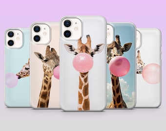 Giraffe Phone Case Animal Nature Cover for iPhone 17Pro, 16, 15, 14, 13, 12, Samsung S25, S24, S23Fe, S22, A16, A26, A56, Pixel 10, 9Pro