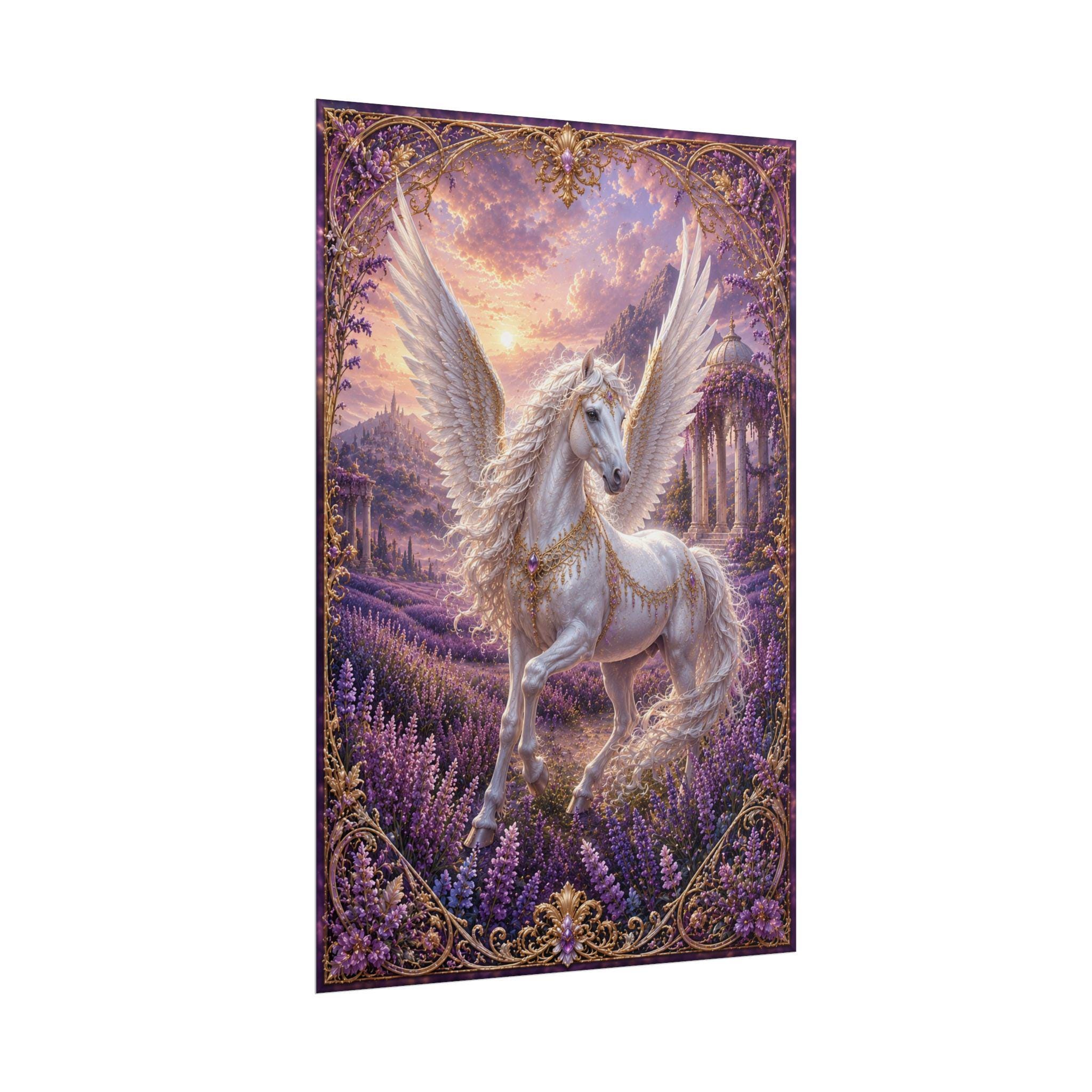 Pegasus Art Print | Mythical Creature Wall Decor | Winged Horse Fantasy ...