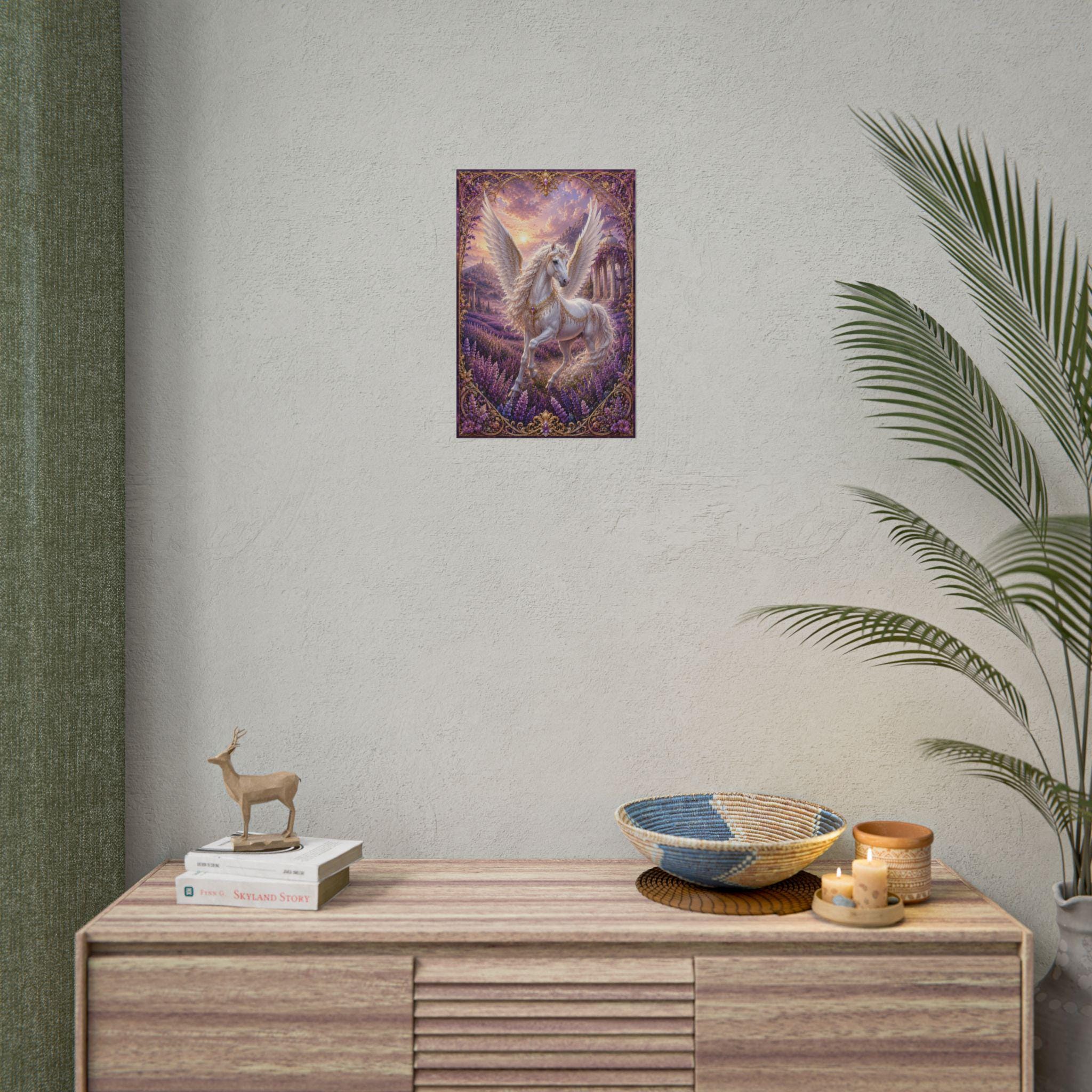 Pegasus Art Print | Mythical Creature Wall Decor | Winged Horse Fantasy ...