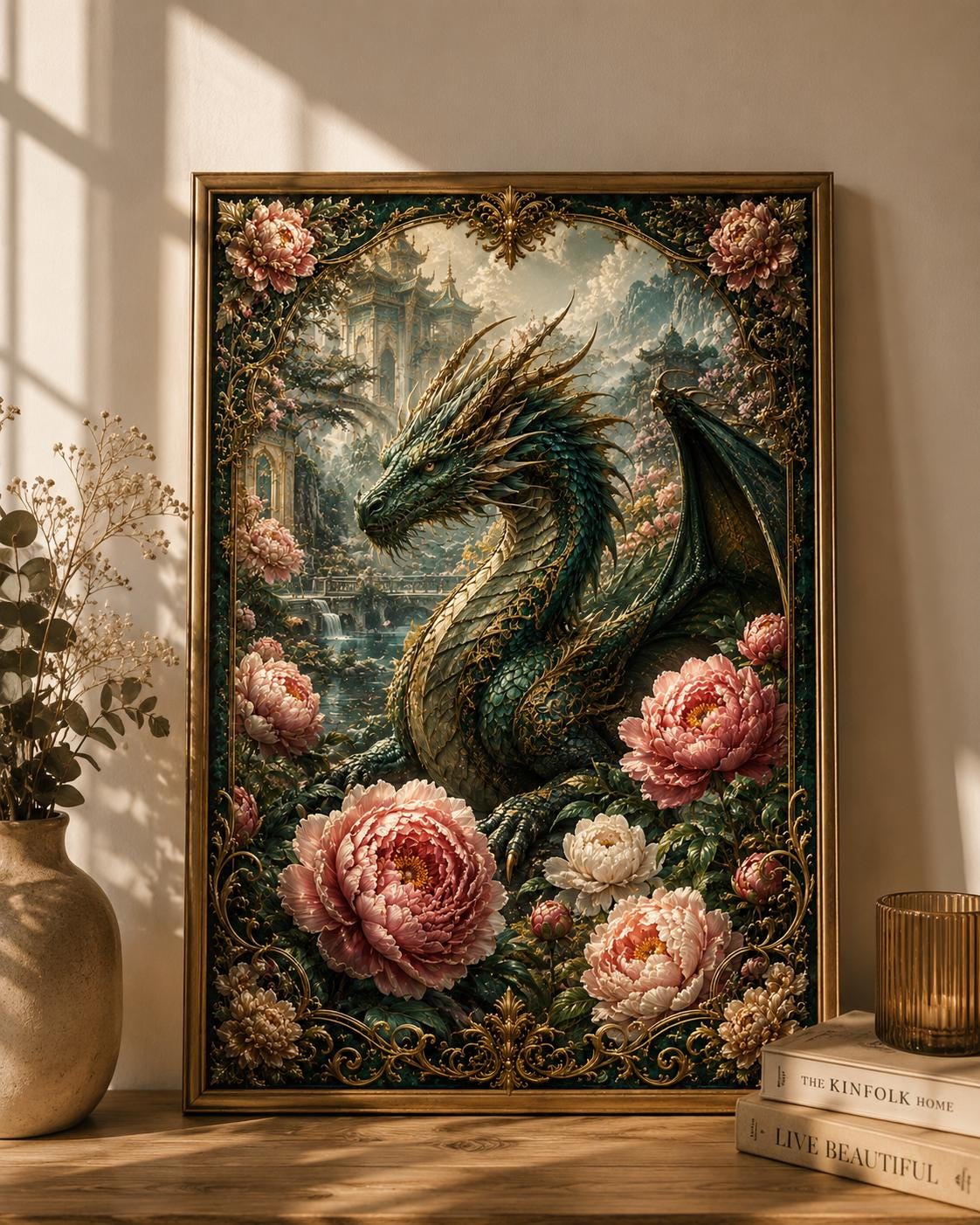 Dragon Art Print | Mythical Creature Wall Decor | Dark Fantasy Poster ...