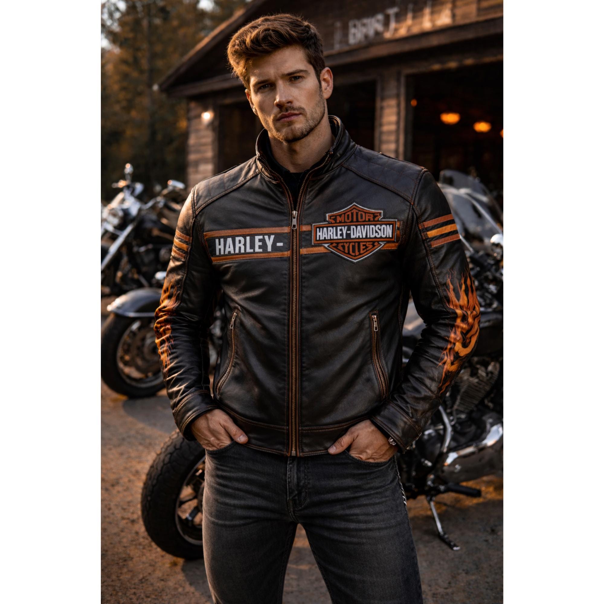 Harley davidson, willie g leather jacket - Etsy 日本