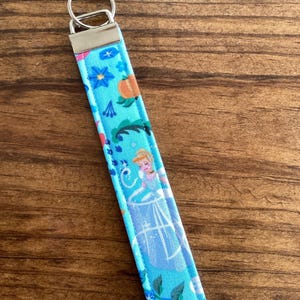 Disney Princess Cinderella Wristlet Key fob Keychain Key Ring