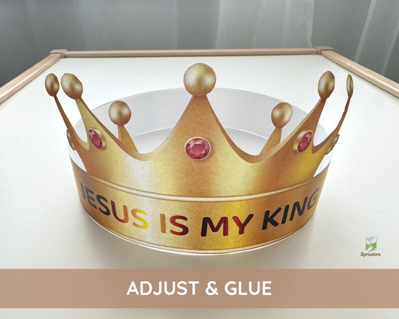 Jesus is My King Crown Craft • Printable Christian Coloring Headband ...