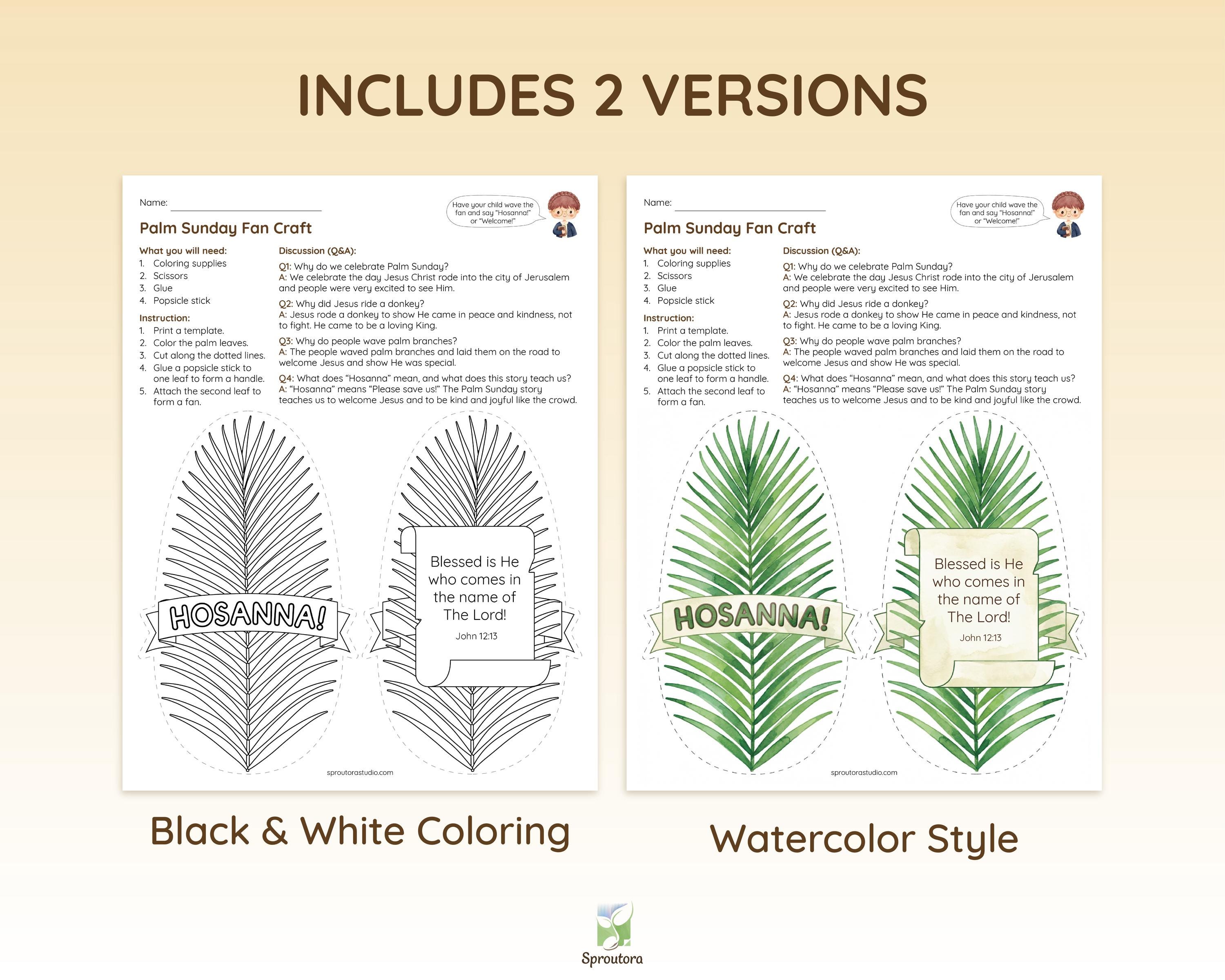 Easter Craft Bundle — 6 Printable Holy Week Activities for Kids + Bonus ...