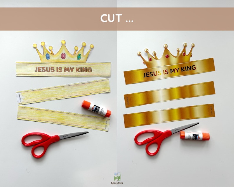 Jesus is My King Crown Craft • Printable Christian Coloring Headband ...
