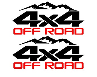Set of Two (2) 4x4 Off Road Replacement Decals for Trucks