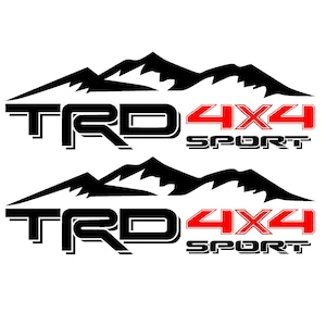 Set of Two (2) TRD 4x4 Sport Off Road Replacement Decals for Toyota Trucks