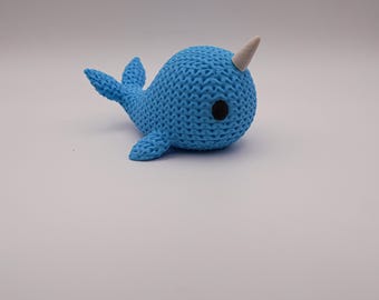 Narwhal Figurine | Knit Style Desk Pet