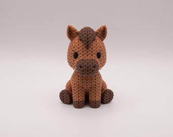 Horse Figurine | Knit Style Desk Pet
