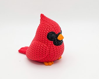 Cardinal Figurine | Knit Style Desk Pet