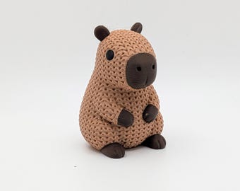 Capybara Figurine | Knit Style Desk Pet