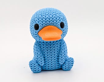 Platypus Figurine | 3D Printed Knit-Style Platypus | Cute Desk Decor | Australian Animal Gift | Unique Animal Lover Gift | Nursery Decor