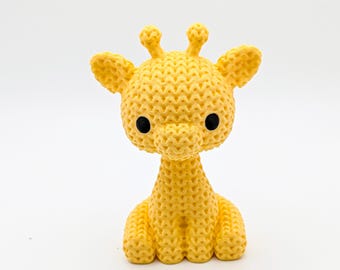 Giraffe Figurine | Knit Style Desk Pet