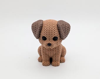 Puppy Dog Figurine | Knit Style Desk Pet