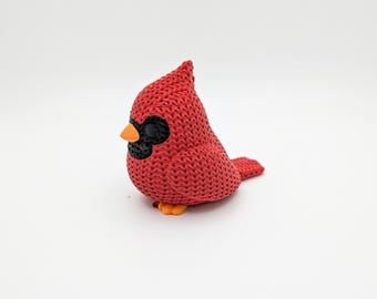 Cardinal Figurine | Knit Style Desk Pet
