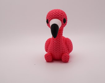 Flamingo Figurine | Knit Style Desk Pet