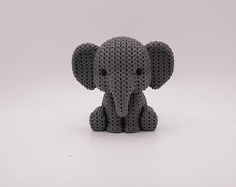 Elephant | Knit Style Desk Pet