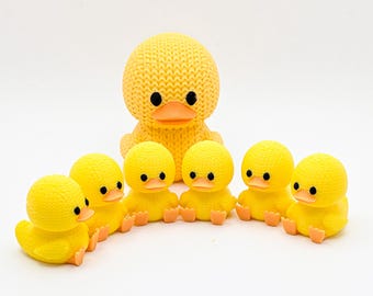 Mini Duck 5, 10, or 20 Pack | Tiny Knit-Style Duck Figurines | Baby Shower Favors | Cake Toppers | Nursery Decor | Duck Lover Gift