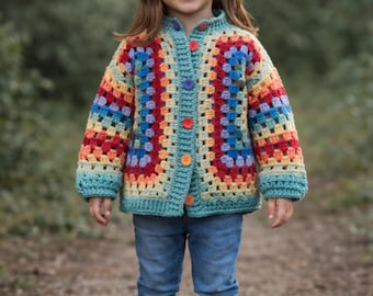Rainbow Hexagon Cardigan Instructions